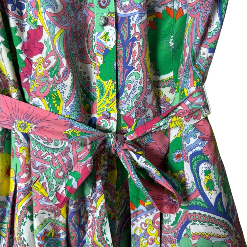 Talbots Multicolor Floral Paisley Sleeveless Midi Dress - Picture 7 of 12